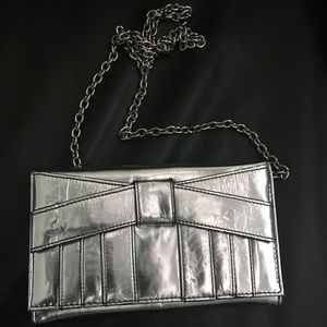 NWOT Zac Posen leather clutch, excellent condition